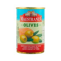 Aceitunas MAESTRANZA MARCA EXCLUSIVA Con atún español (130  gr)