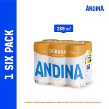 Cerveza ANDINA Dorada Lata x6und 269ml (1614  ml)