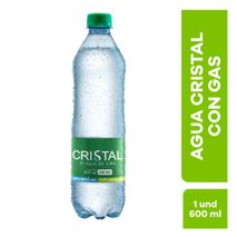 Agua CRISTAL Con Gas Botella  (600  ml)