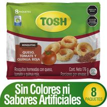 Rosquitas TOSH Hornedas queso, tomate y quinua (176  gr)