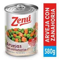 Arvejas con zanahoria ZENU lata, sin conservantes (355  gr)