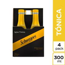 Agua tónica SCHWEPPES Botella vidrio x 4 und x300ml (1200  ml)