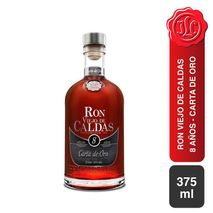 Ron VIEJO DE CALDAS Carta de oro 8 años media (375  ml)