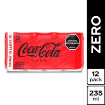 Gaseosa Coca Cola ZERO Lata x 12 und (2115  ml)