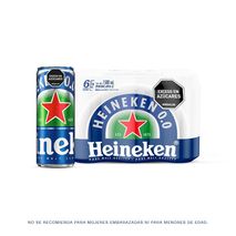Cerveza HEINEKEN 0.0 Alcohol Botella x6und 250ml (1500  ml)