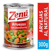 Arvejas con zanahoria ZENU lata, sin conservantes (190  gr)