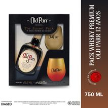 Whisky OLD PARR botella 12 años + pack 2 vasos 12 Años (750  ml)