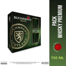 Whisky BUCHANAN S deluxe + pack 2 vasos de vidrio 12 Años (750  ml)