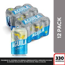 Cerveza AGUILA LIGHT x12und (3960  ml)