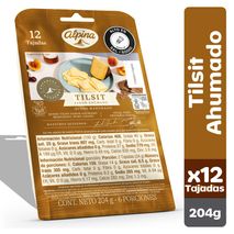 Queso Tilsit ALPINA Ahumado 12 Tajadas (204  gr)