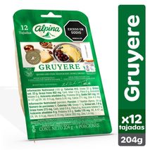 Queso Gruyere ALPINA 12 Tajadas (204  gr)