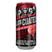 Coctel LOS CUATES con tequila sabor margarita y fresa (269  ml)