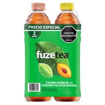 Té Negro FUZE Limón y durazno x2und 1.2L (2400  ml)