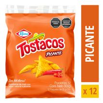 Pasabocas Tostacos RAMO Picantes x12und (300  gr)