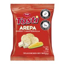 Tosti arepas TOSTI PIZZA sabor a queso y mantequilla (336  gr)