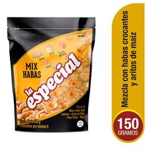 Mezcla frutos secos LA ESPECIAL habas crocantes y aritos de maíz (150  gr)