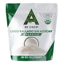 Coco A DE COCO Organico Rallado Sin Azucar (150  gr)