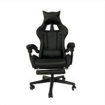 Silla Gamer Negra Reclinable Con Reposapies