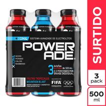 Bebida hidratante  POWERADE surtido x3und 500ml (1500  ml)