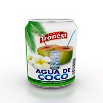 Agua de coco TRONEST MARCA EXCLUSIVA con pulpa lata (330  ml)