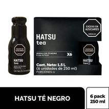Té HATSU negro botella vidrio x6und 250ml (1500  ml)