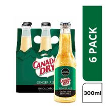Gaseosa CANADA DRY ginger ale sin calorías x6und (1800  ml)