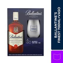 Whisky BALLANTINES Finest + 1 vaso regalo  (700  ml)