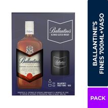 Whisky BALLANTINES Finest + 1 vaso regalo  (700  ml)