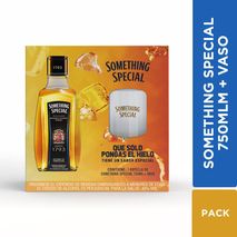 Whisky SOMETHING Blended Scotch + 1 vasos regalo  (750  ml)