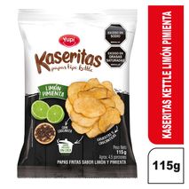 Pasabocas YUPI KASERITAS sabor a limón pimienta (115  gr)