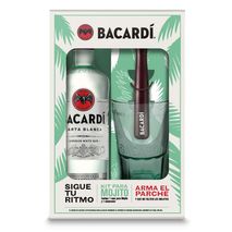 Ron  BACARDI carta blanca + kit mojito  (1  und)