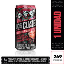 Coctel LOS CUATES con tequila sabor margarita y limón (269  ml)