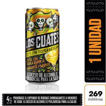 Coctel LOS CUATES con tequila sabor margarita y mango (269  ml)