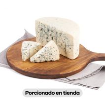 Queso azul VONK porcionado en tienda
