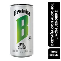 Bebida Con Alcohol BRETANA Limón Jengibre Lata (269  ml)