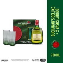 Whisky BUCHANAN S deluxe + dos vasos largos  (750  ml)
