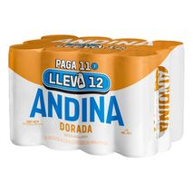 Oferta cerveza ANDINA Dorada Lata 12 Unidades 310 Ml (3410  ml)