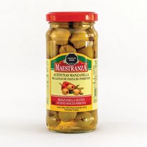 Aceitunas MAESTRANZA MARCA EXCLUSIVA rellenas de pasta pimientos (142  gr)