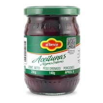 Aceitunas AL FRESCO negras enteras (140  gr)