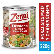 Ensalada de maíz y champiñones ZENU en lata sin conservantes (135  gr)