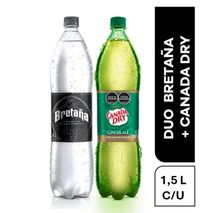 Soda BRETANA 1.5lt + Canada Dry 1.5lt (3000  ml)