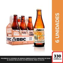 Cerveza artesanal BOGOTA BEER COMPANY botella lager six pack (1980  ml)