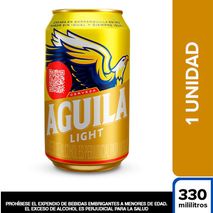 Cerveza AGUILA LIGHT lata sabor sin igual (330  ml)