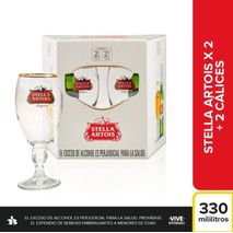 Cerveza STELLA ARTOIS  2 cálices (660  ml)