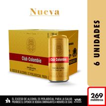 Cerveza CLUB COLOMBIA lata dorada six pack (1614  ml)