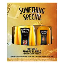 Whisky SOMETHING  + 1 botella something 200ml  (750  ml)