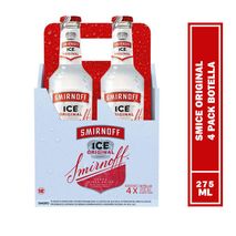 Coctel SMIRNOFF botella ice original x 4 uds (275  ml)