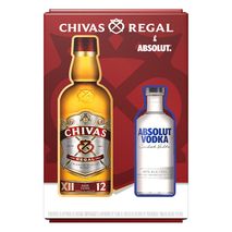 Whisky CHIVAS REGAL 12 años + absolut vodka  (700  ml)