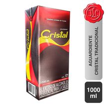 Aguardiente CRISTAL tradicional caja (1000  ml)
