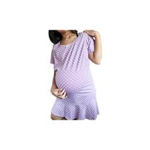 Bata para embarazada lila puntos ref 201